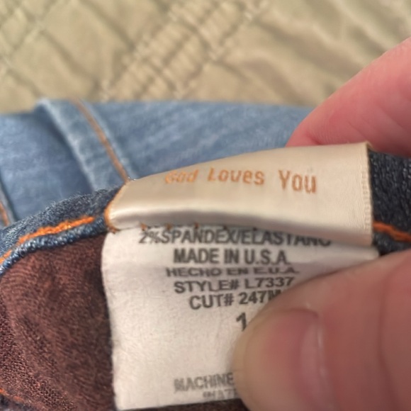 Flying Monkey Denim Blue Jeans with Bell Bottoms Flare Wide Legs - Picture 11 of 17